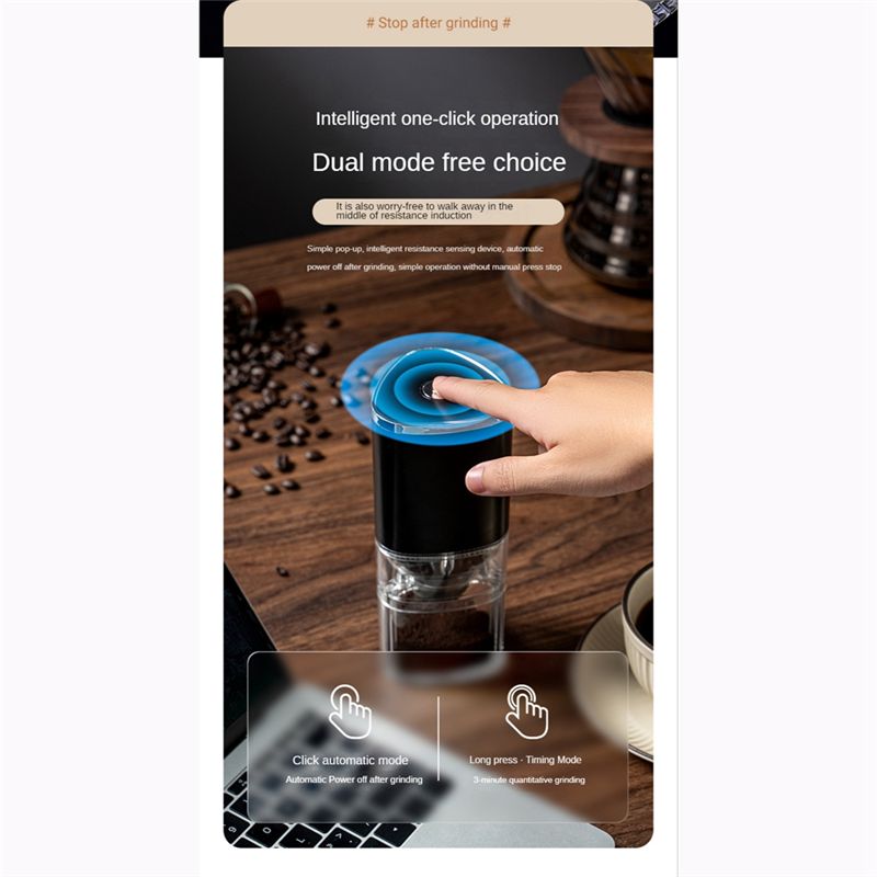 Coffee Bean Grinder Electric - 【研磨剤】USB式コーヒーミル 155ml プロ仕様 セラミック製グラインディングコア コーヒー豆用ミル ポータブル電動ミル