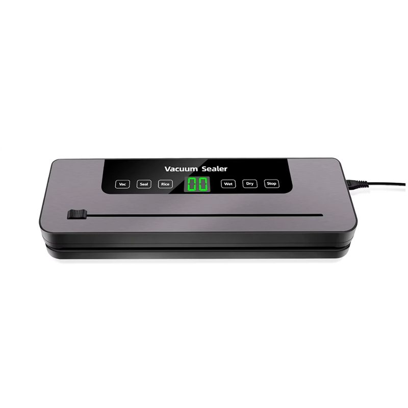 Food Vacuum Sealer Machine - ABZC 電気式真空シーラー。食品の保存に最適。乾燥食品、湿った食品の真空パックに対応。10個の無料シーリングバッグ付き。米国プラグ。