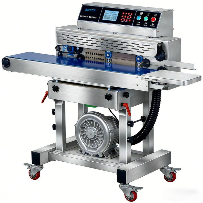 Food Vacuum Sealer Machine - 業務用食品真空シーラー機 工業用真空包装シーリングシステム 全自動レーザーコーディング日付印字