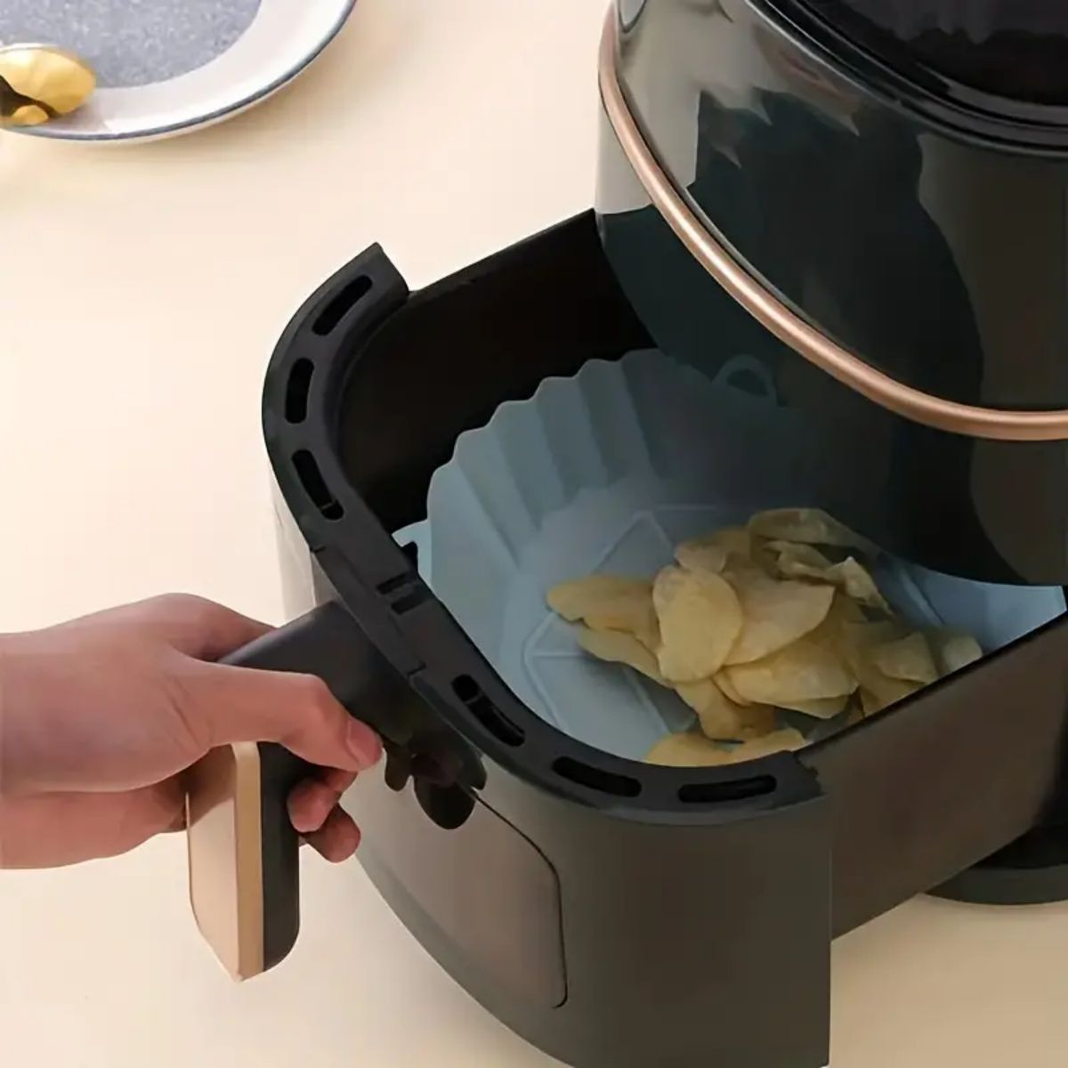 再利用可能なエアフライヤーシリコンポットノンスティックベーキ - Air Fryer Silicone Pot Liner のレビューと価格