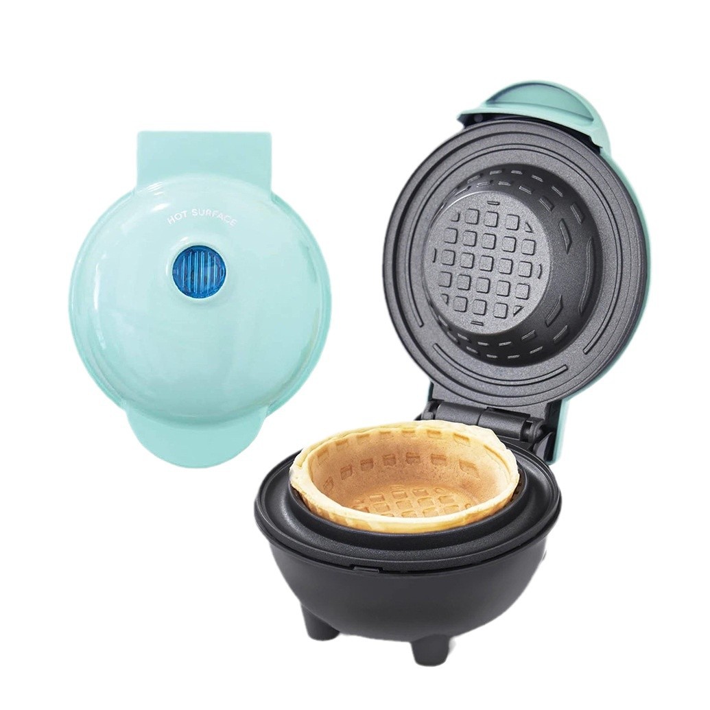 ミニワッフルボウルメーカー、電気式、焦げ付き防止加工、朝食や - Mini Waffle Maker Machine のレビューと価格