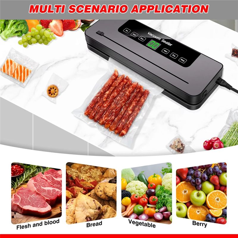 ABZC 電気式真空シーラー。食品の保存に最適。乾燥食品、湿 - Food Vacuum Sealer Machine のレビューと価格
